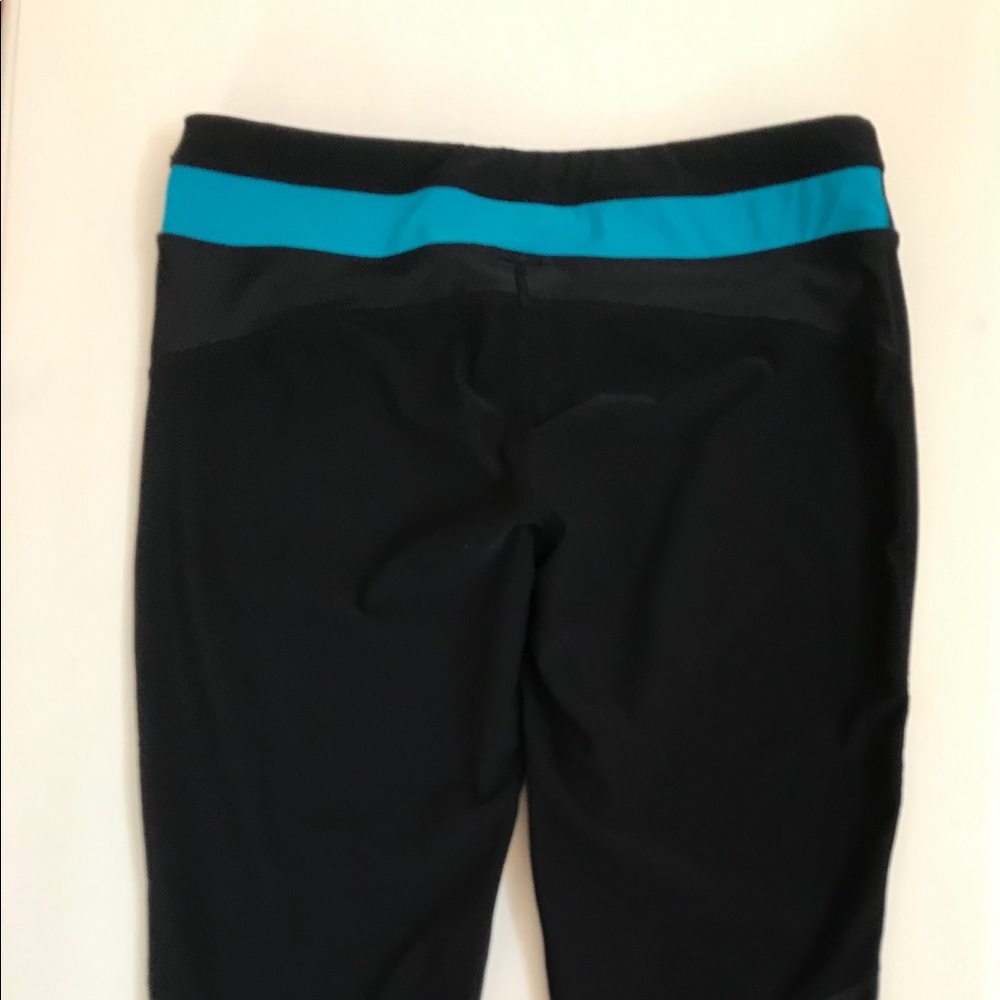 MPG Athletic Leggings Capri Black Turquoise Size M - Picture 6 of 6